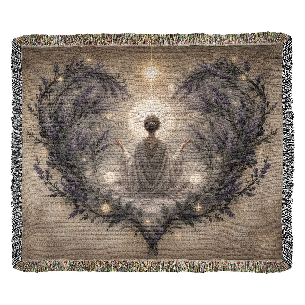Lavender Guardian – Heirloom Blanket for Stillness
