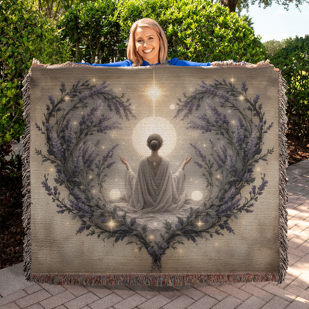 Lavender Guardian – Heirloom Blanket for Stillness