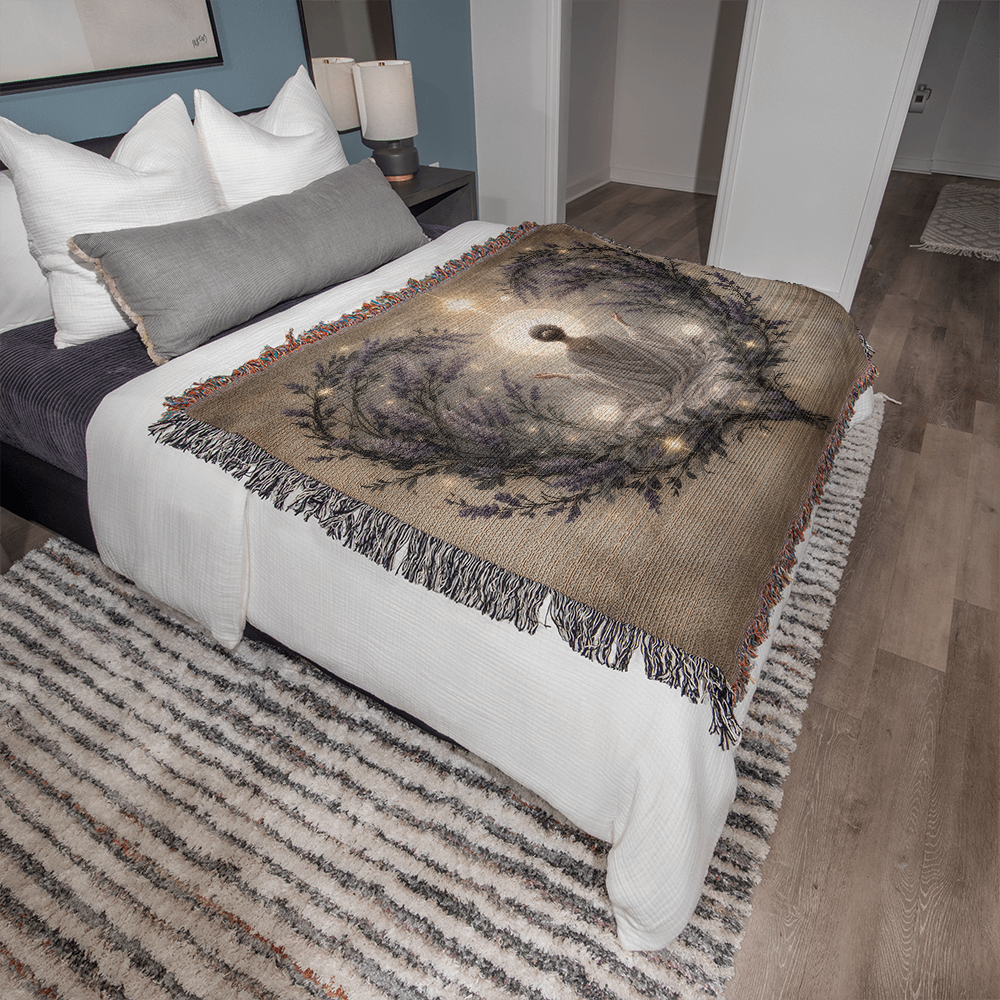 Lavender Guardian – Heirloom Blanket for Stillness