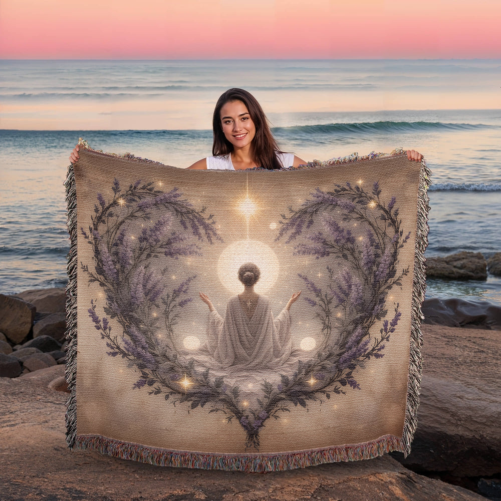 Lavender Guardian – Heirloom Blanket for Stillness