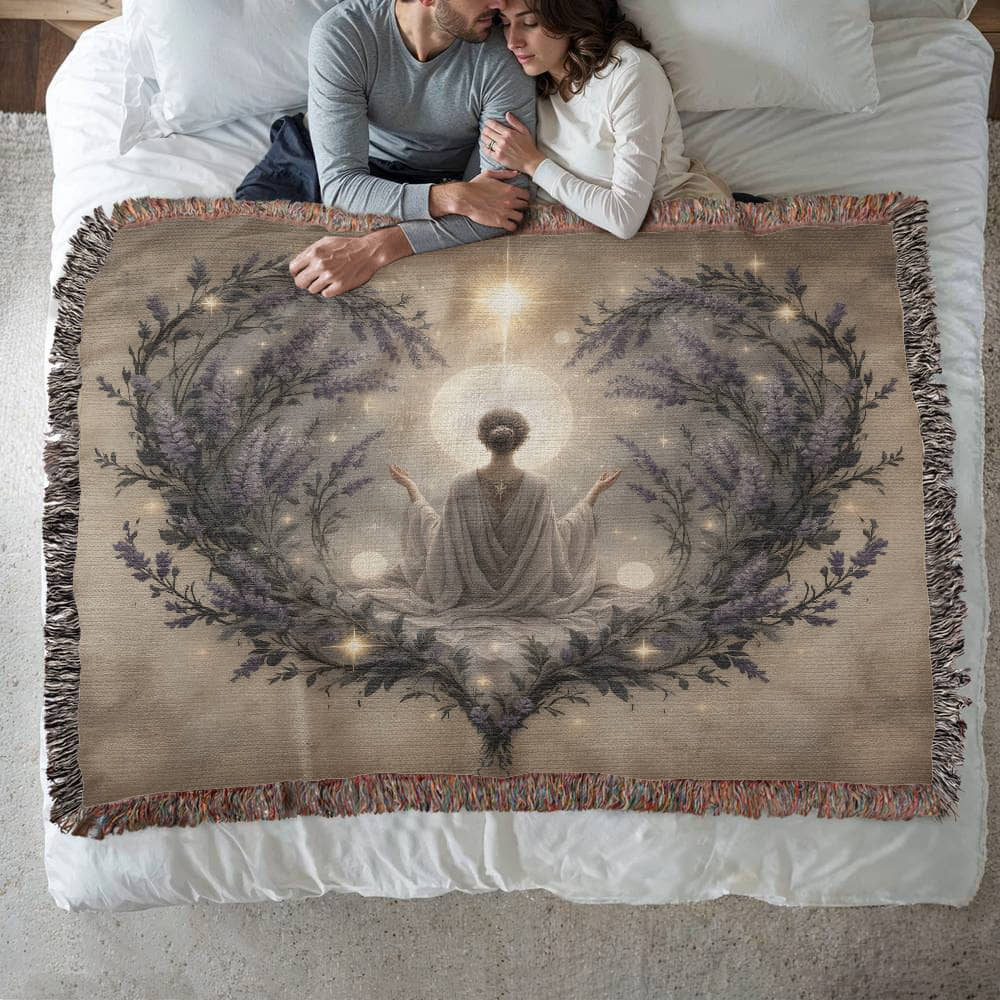 Lavender Guardian – Heirloom Blanket for Stillness