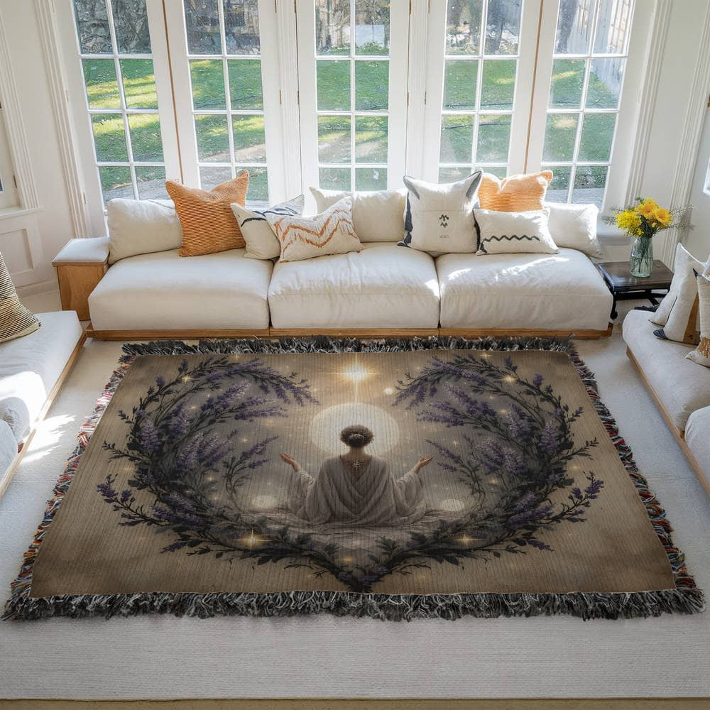 Lavender Guardian – Heirloom Blanket for Stillness