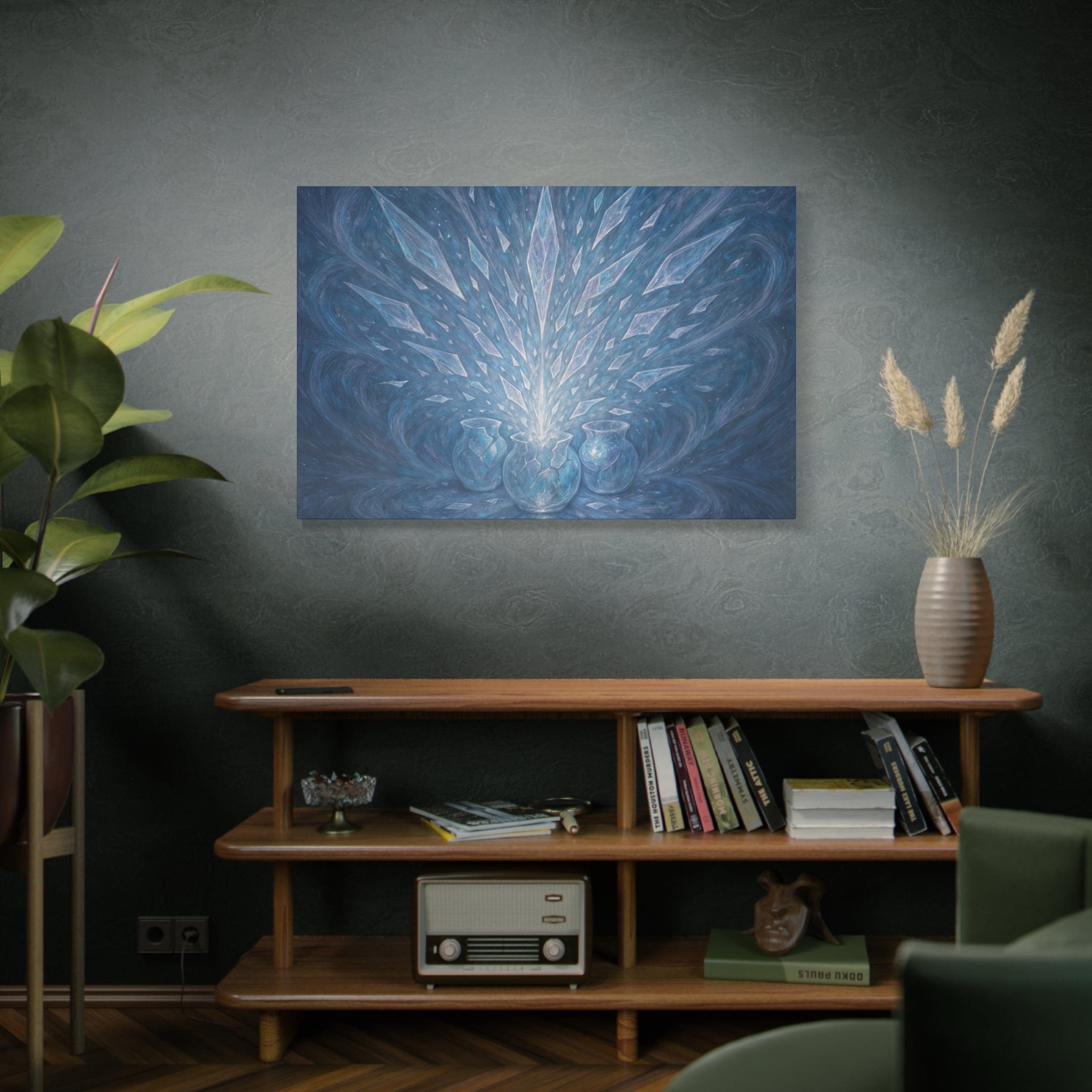 Shattered Vessels, Endless Light — Autistic Artwork 48″ x 32″ (Horizontal) / 1.25"