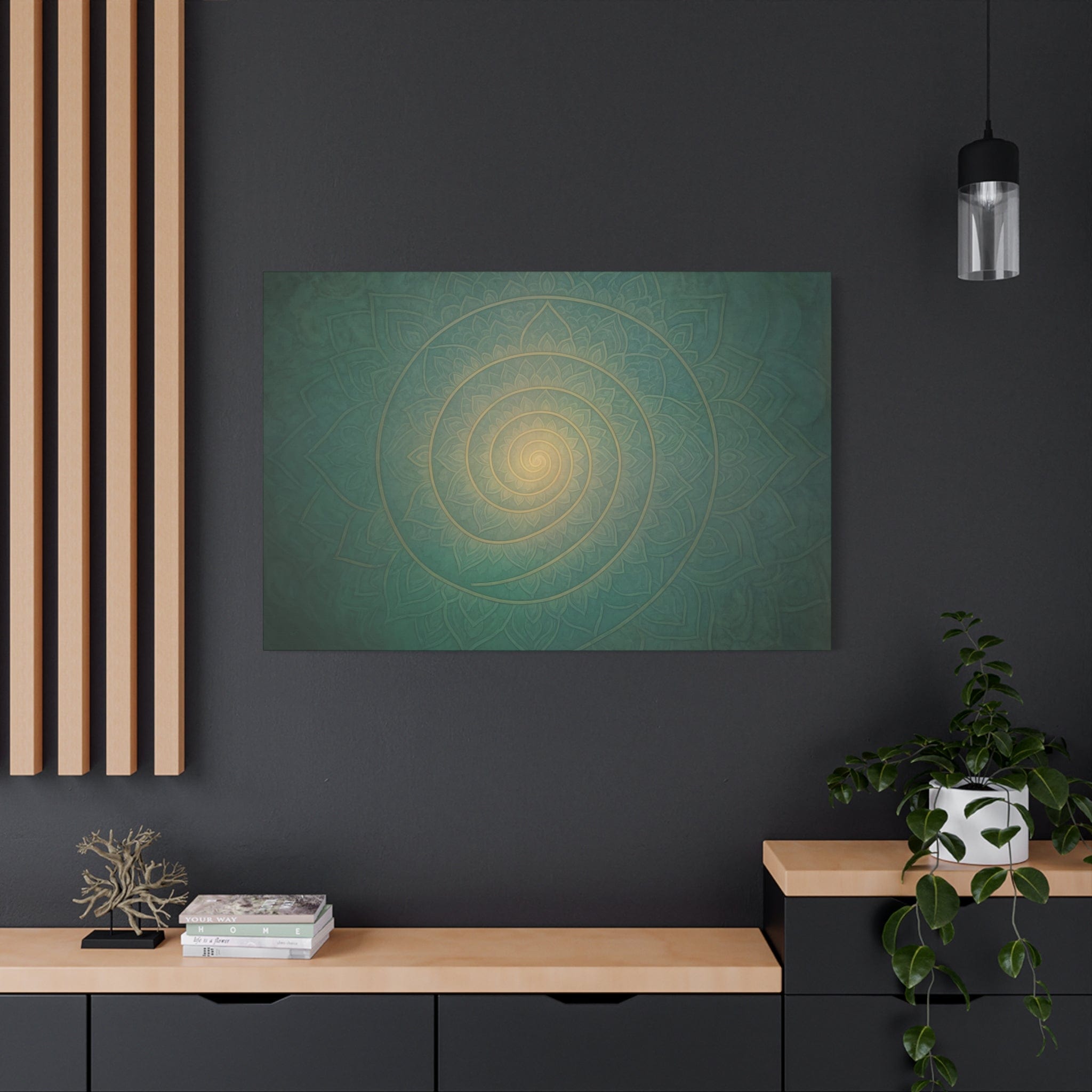 Spiral of Becoming — Autistic Artwork 48″ x 32″ (Horizontal) / 1.25"