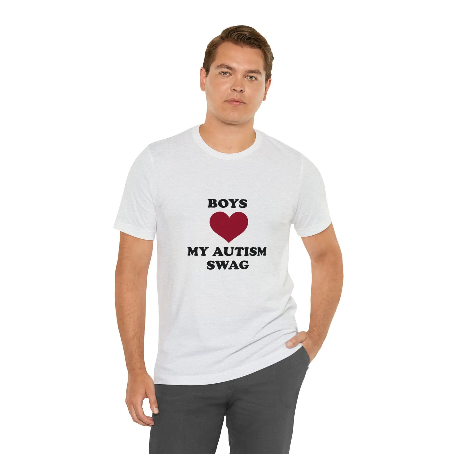Boys Love My Autism Swag T-Shirt - heyasd.com