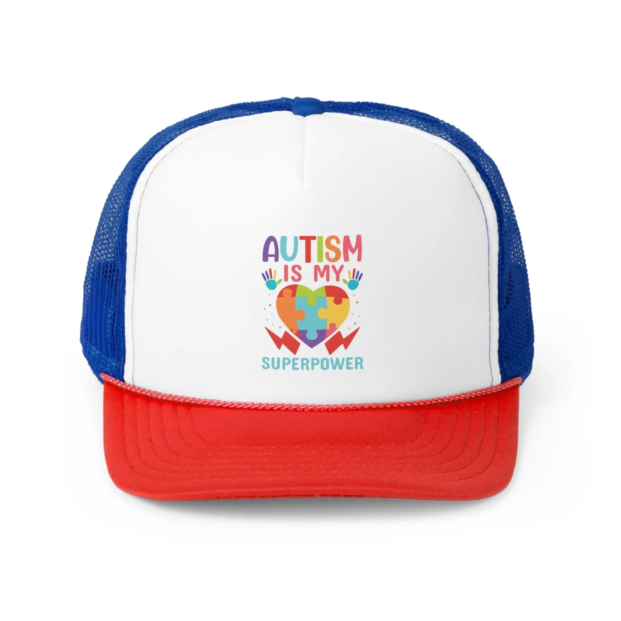 Autism Is My Superpower Hat Blue/Red / One size