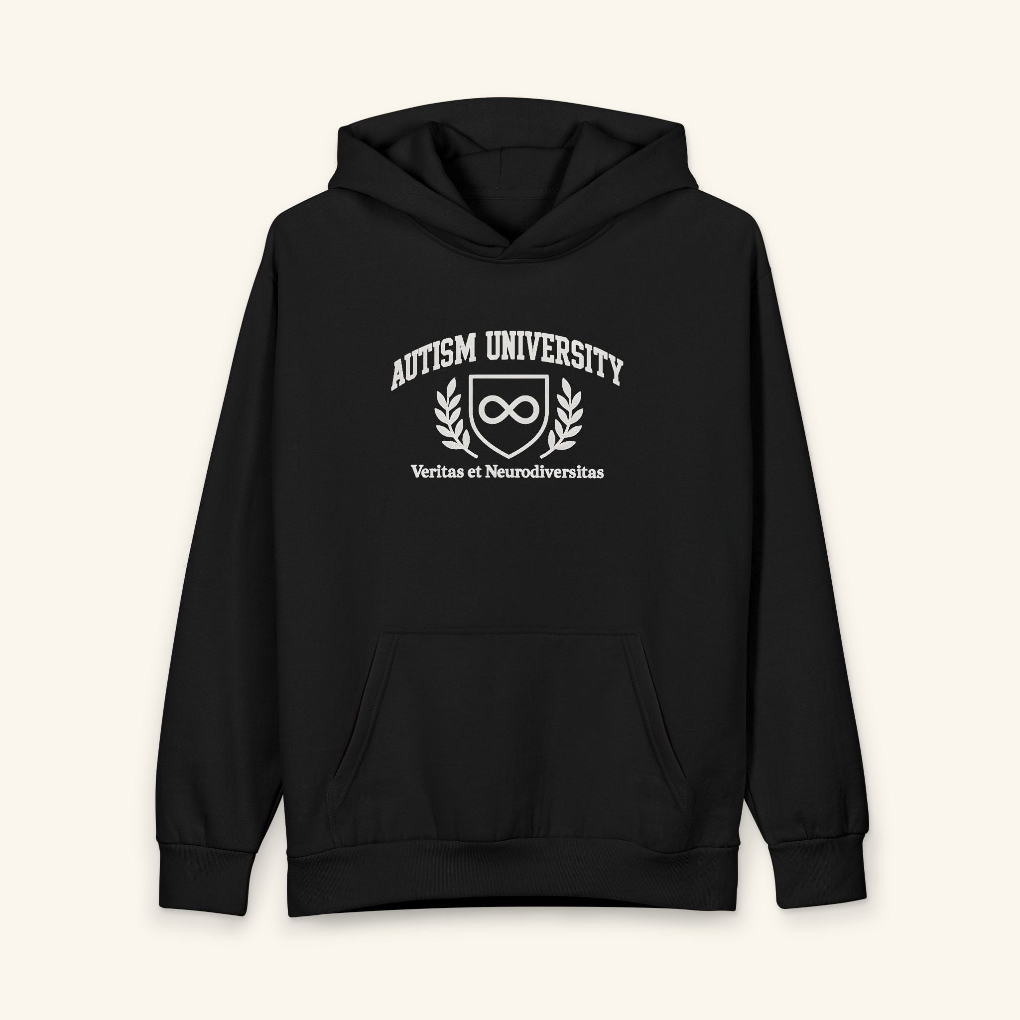 Autism University Hoodie Obsidian Black / XS