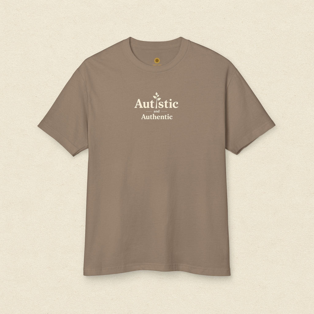 Autistic & Authentic Tee Earthstone / S