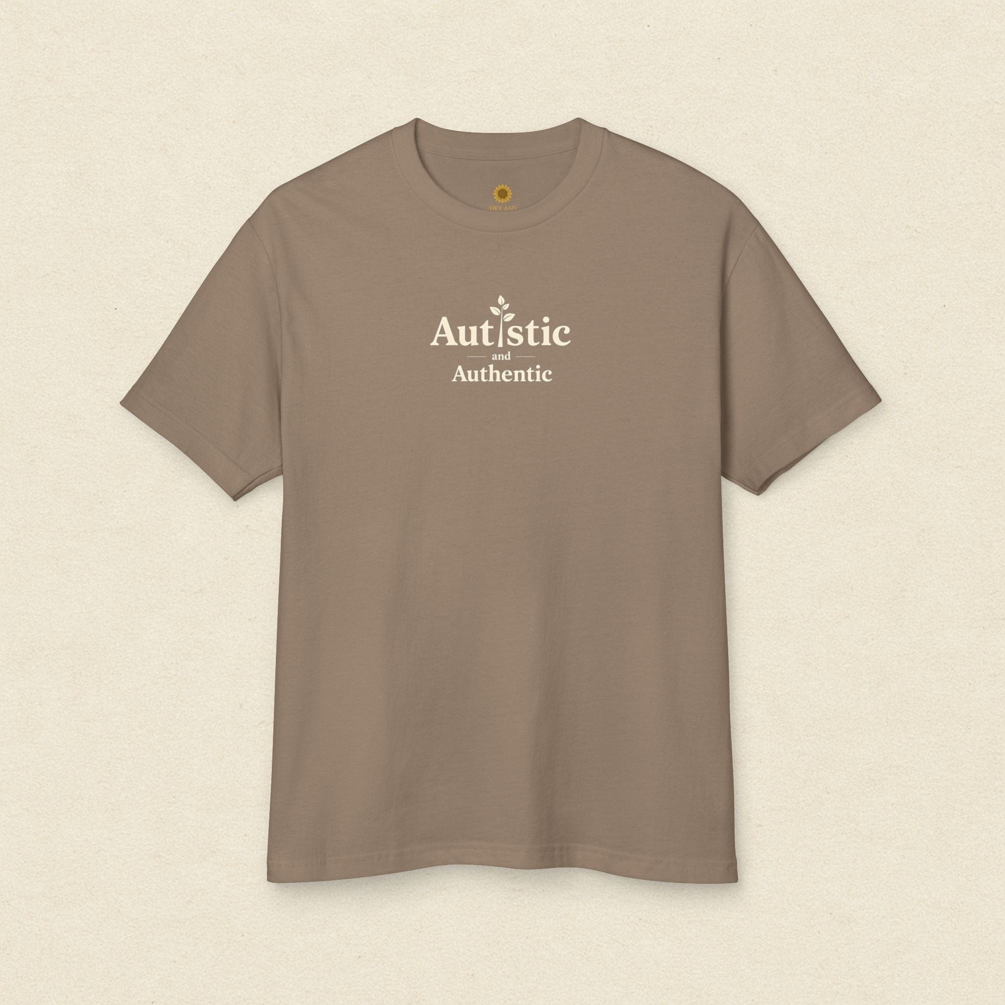 Autistic & Authentic Tee Earthstone / S
