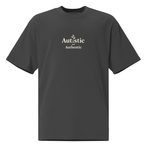 Autistic & Authentic Tee Charcoal Fade / S