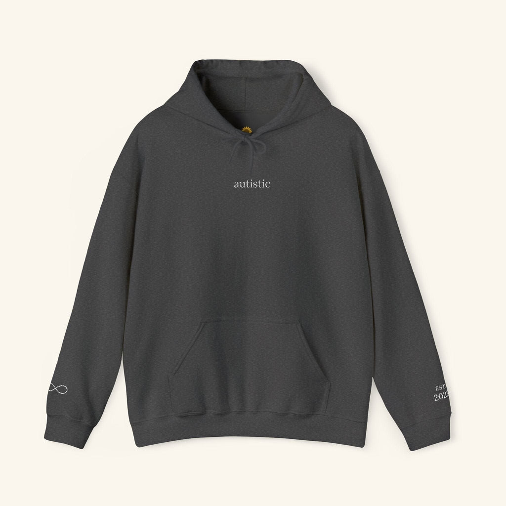 Autistic Embroidered Hoodie Graphite Calm / S