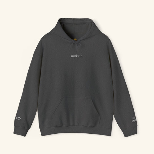 Autistic Embroidered Hoodie - heyasd.com