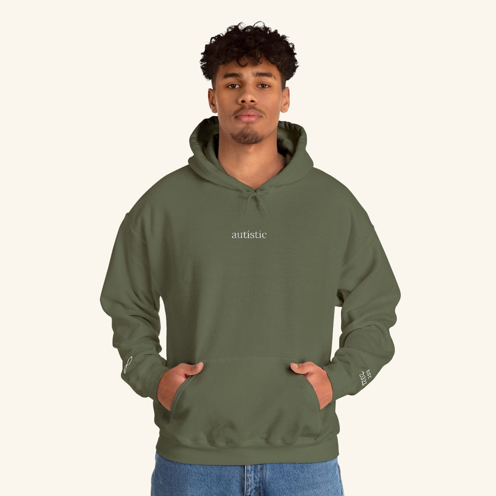 Autistic Embroidered Hoodie - heyasd.com