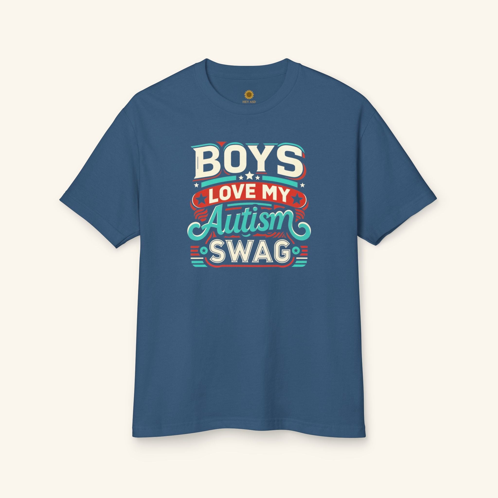 Boys Love My Autism Swag T-Shirt Storm Blue / S
