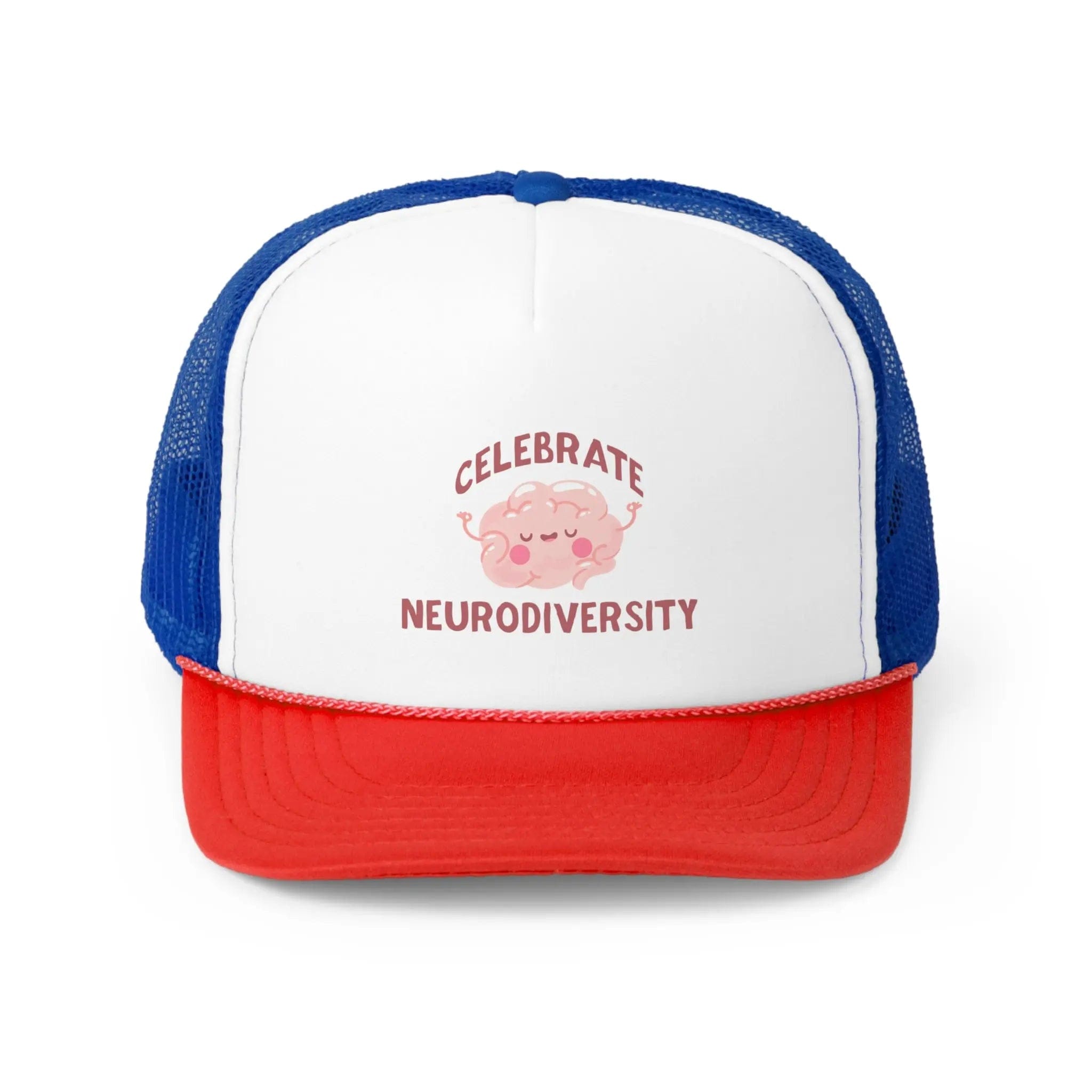 Celebrate Neurodiversity Hat Blue/Red / One size