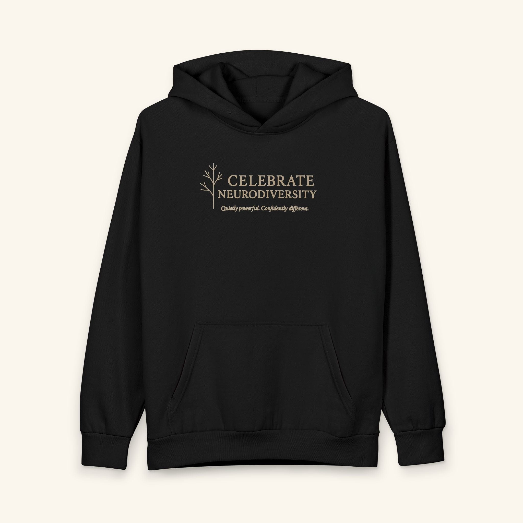 Celebrate Neurodiversity Hoodie — Sensory‑Friendly Pullover XS / Black