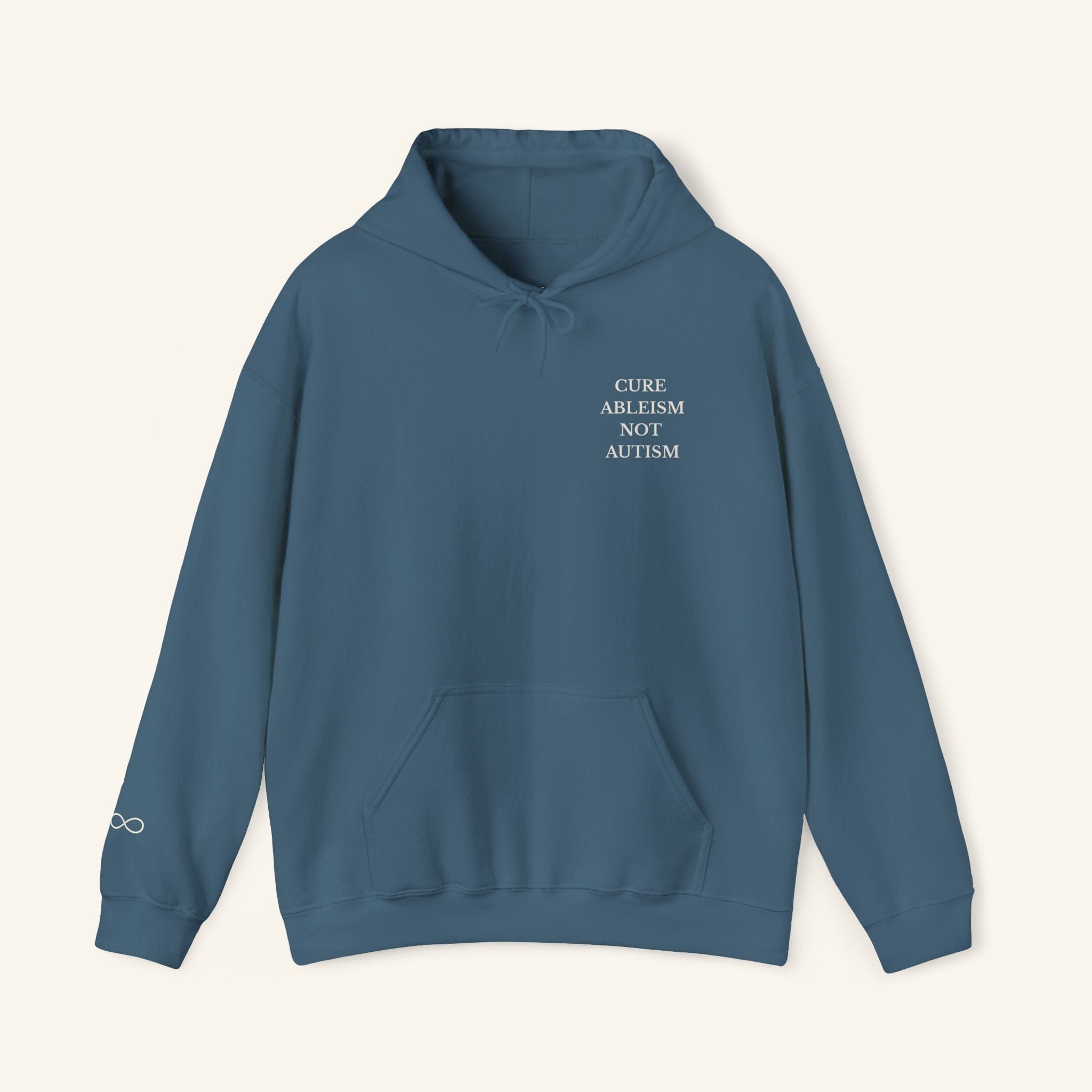 Cure Ableism, Not Autism Hoodie — Sensory-Friendly Comfort for Autistic Adults
