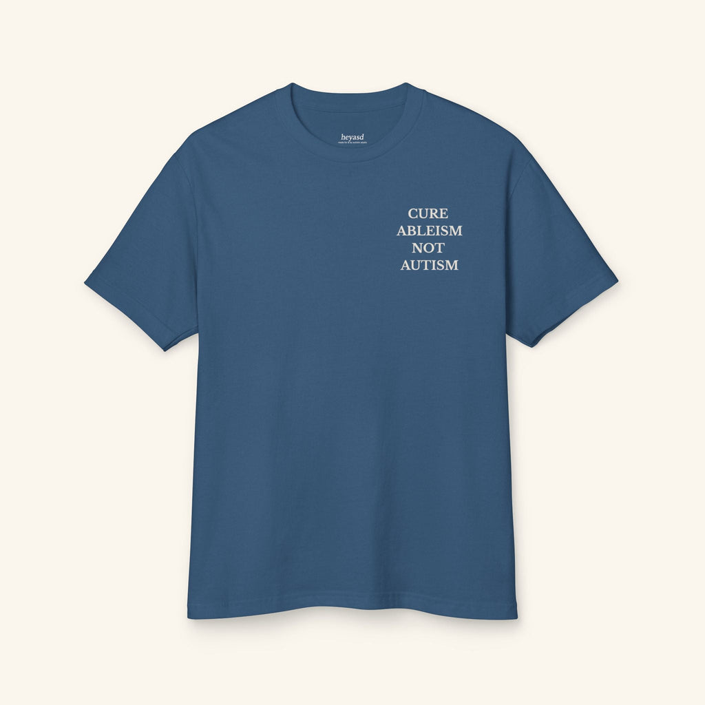 Cure Ableism, Not Autism - Sensory-Friendly Awareness Tee Storm Blue / S