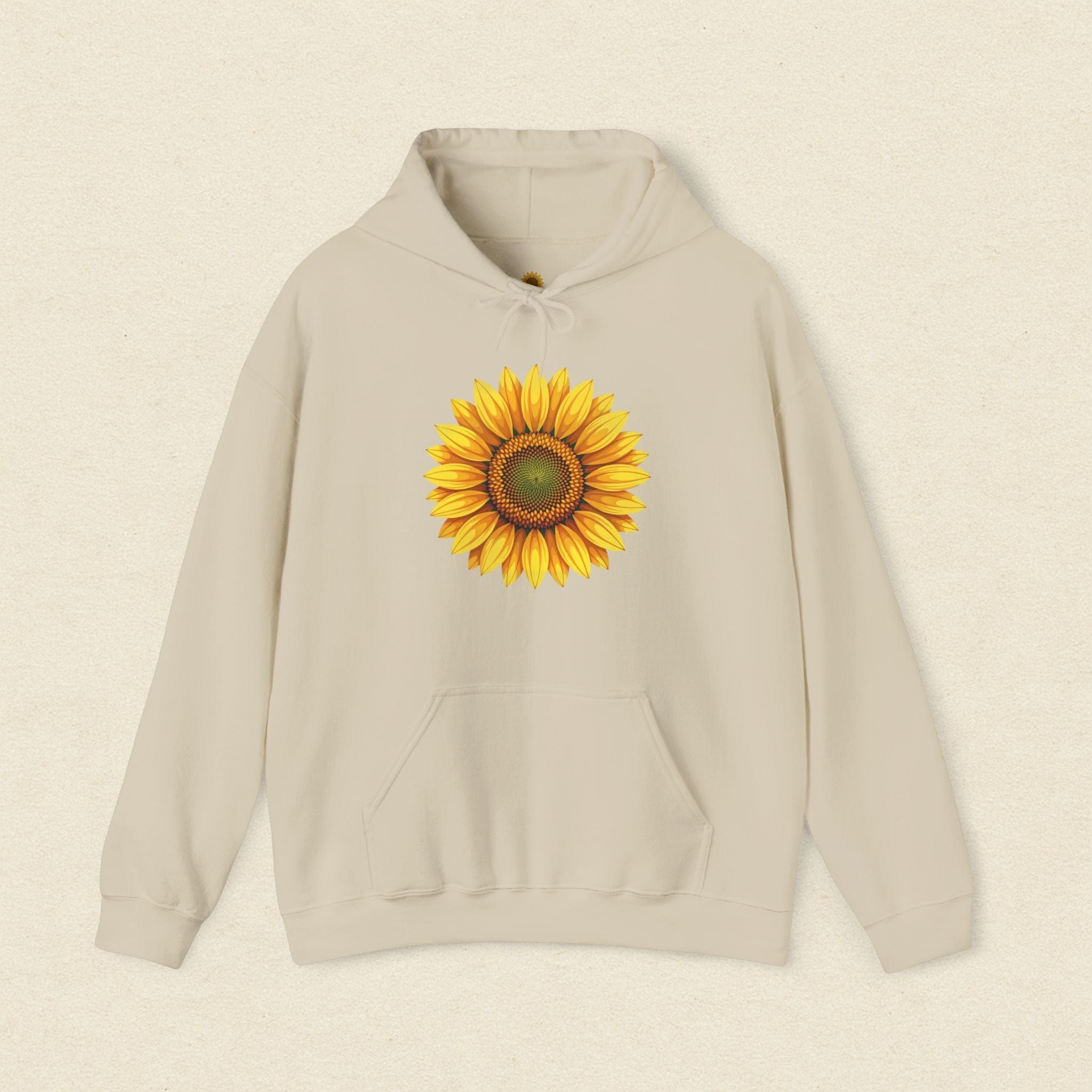 Golden Bloom Sunflower Hoodie Sand / S