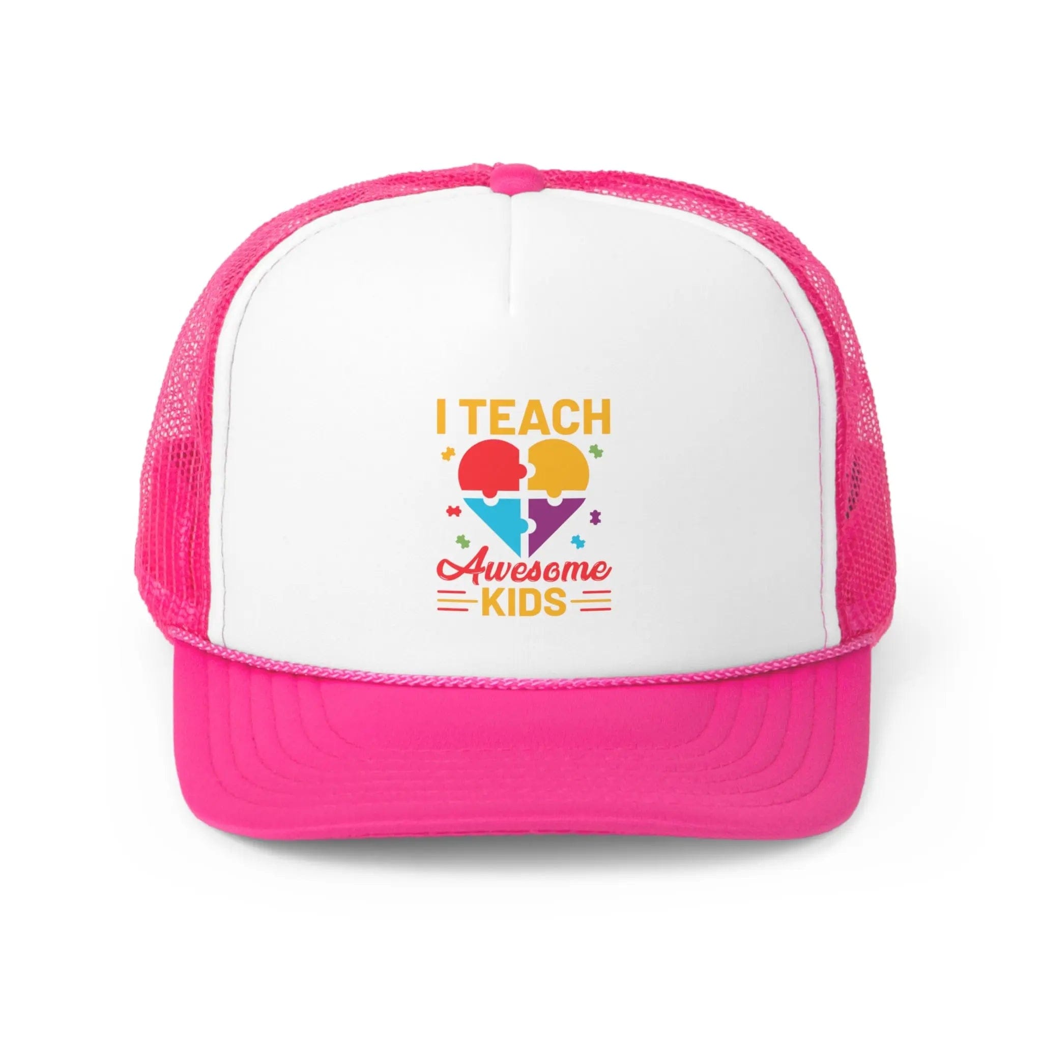 I Teach Awesome Kids (Autism) Hat Pink / One size