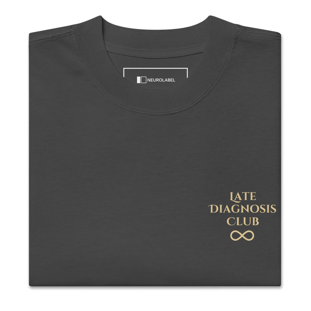 Late Diagnosis Club T‑Shirt (Sensory-Considerate) - heyasd.com