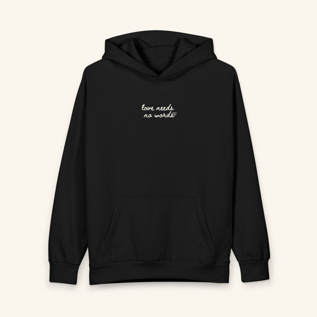 Love Needs No Words Hoodie — Sensory - Friendly Autism Awareness Pullover - heyasd.com