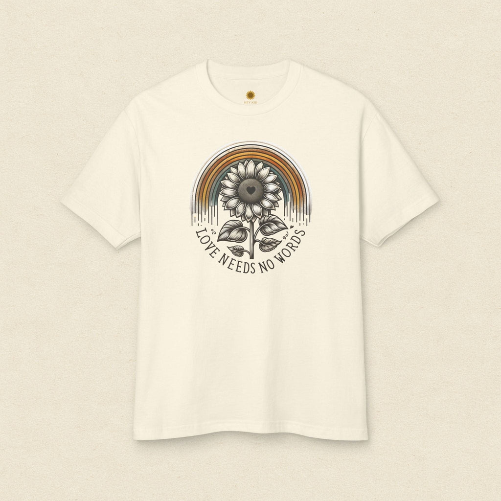 Love Needs No Words Sunflower Tee Ivory Calm / S