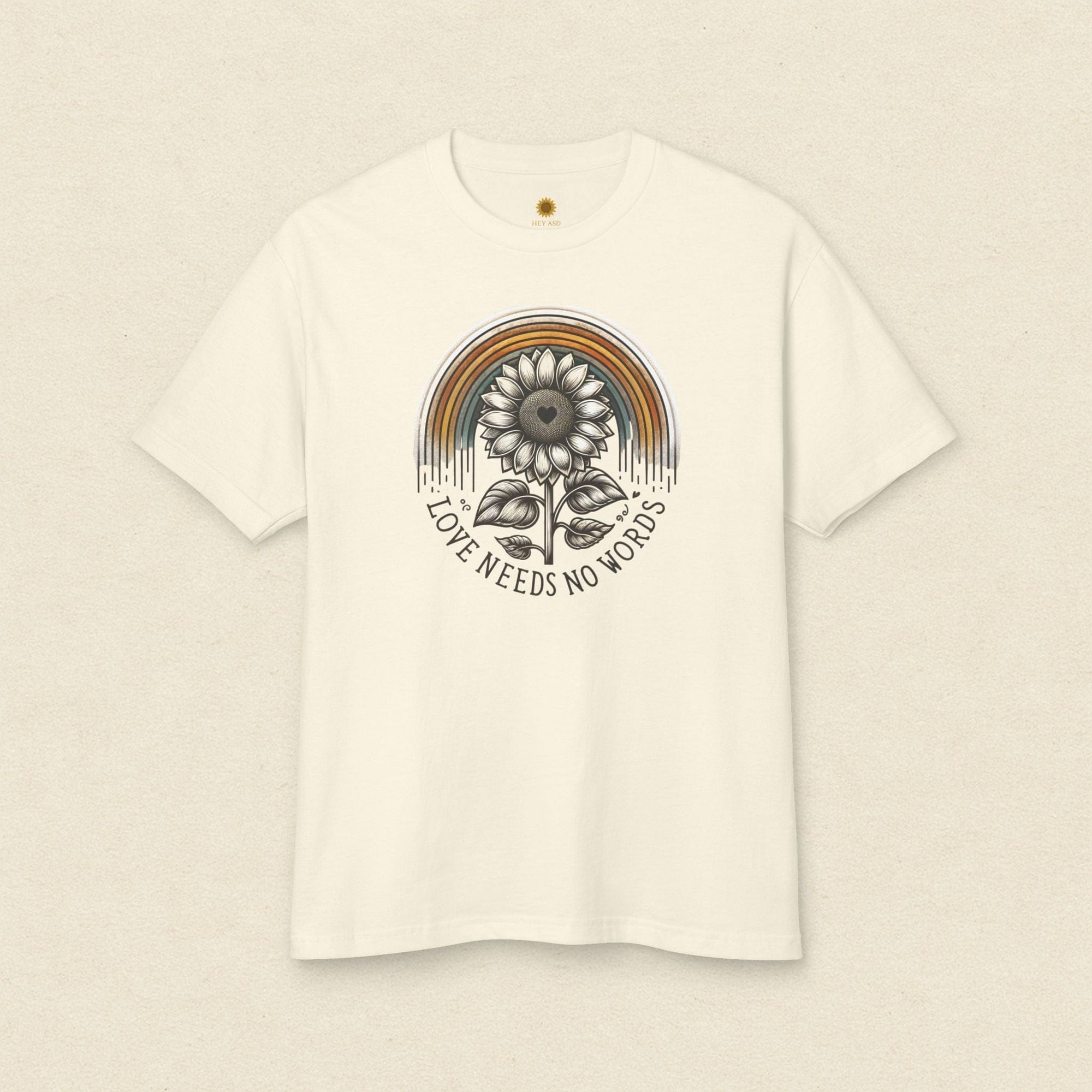 Love Needs No Words Sunflower Tee Ivory Calm / S