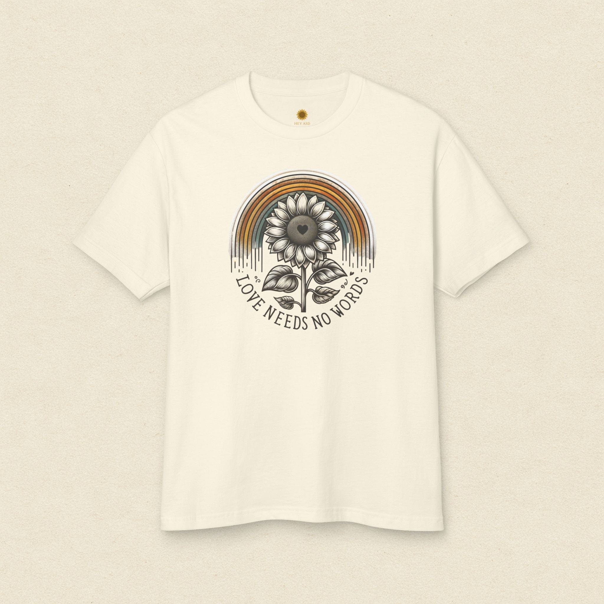 Love Needs No Words Sunflower Tee Ivory Calm / S