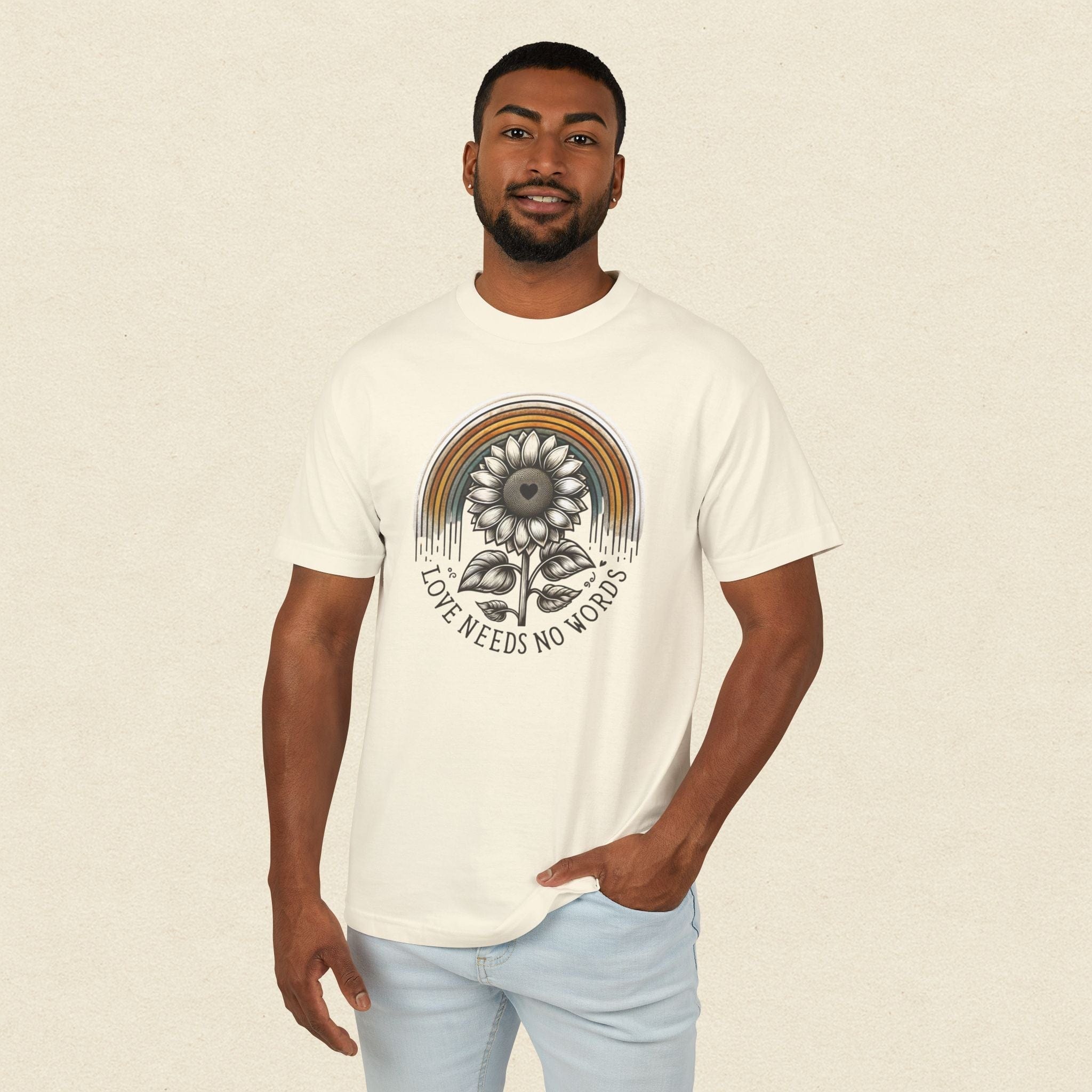 Love Needs No Words Sunflower Tee - heyasd.com