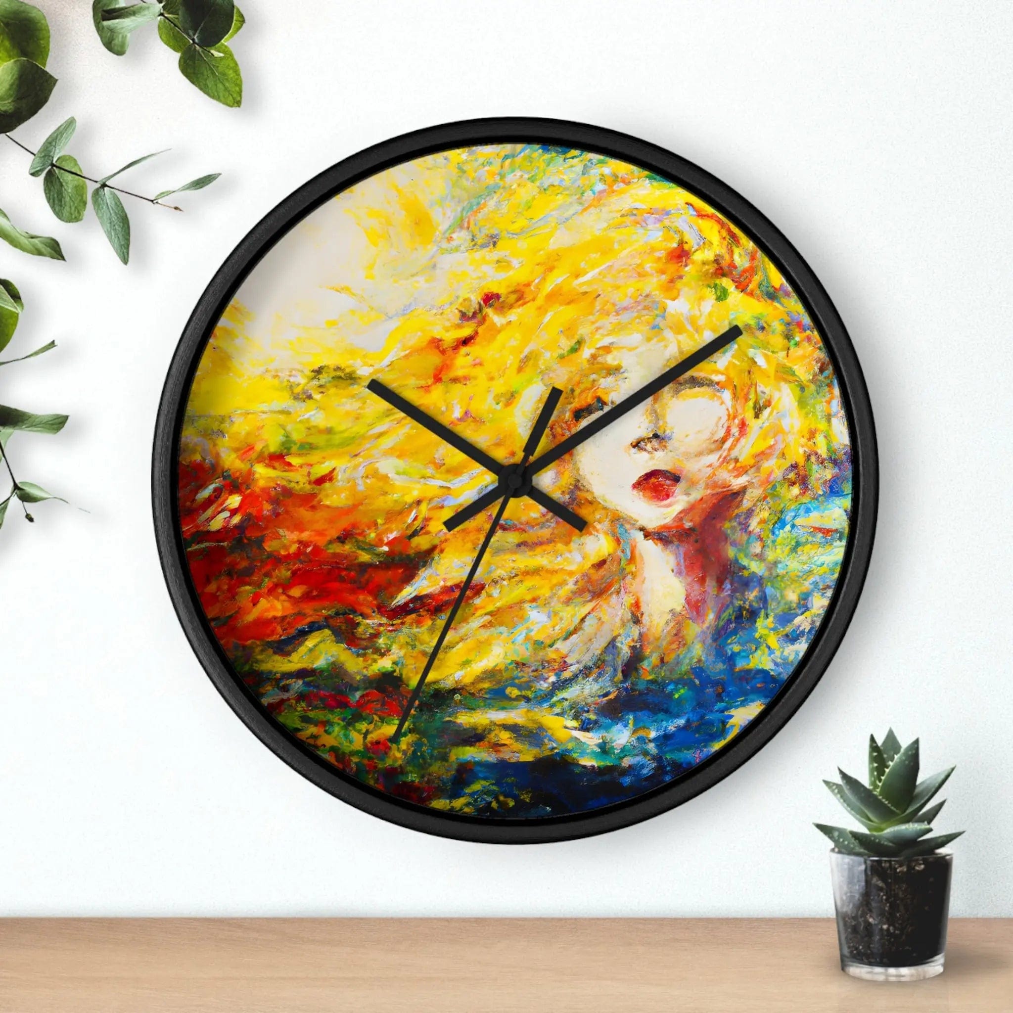 LuminoGlow — Silent Wall Clock Black / Black / 10"