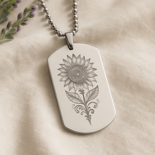 Sunflower Autism Awareness Pendant
