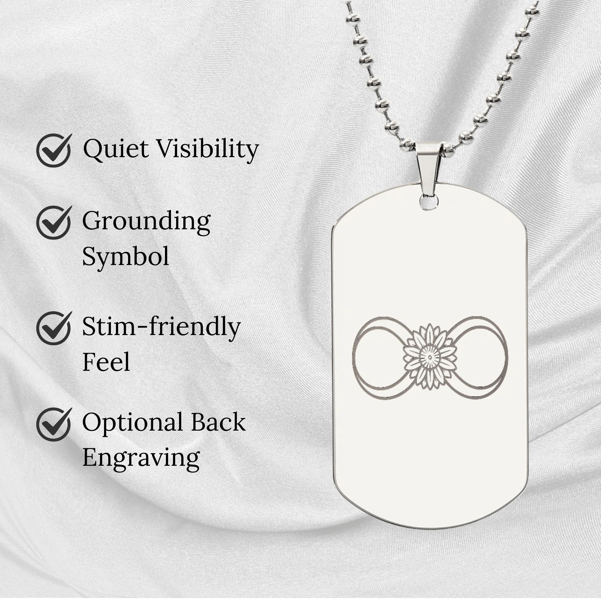 Mark of ASD - Autism Infinity Tag Necklace