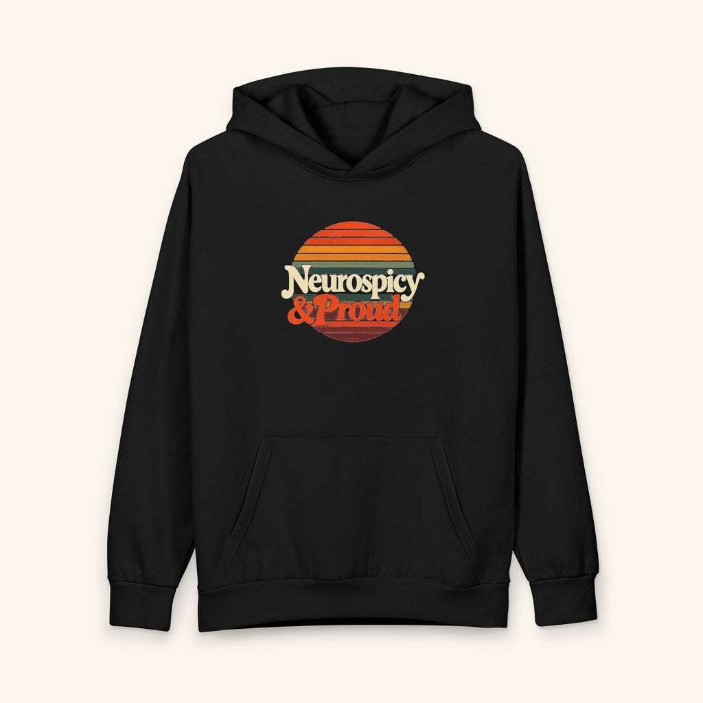 Neurospicy & Proud Sensory-Friendly Hoodie XS / Obsidian Black