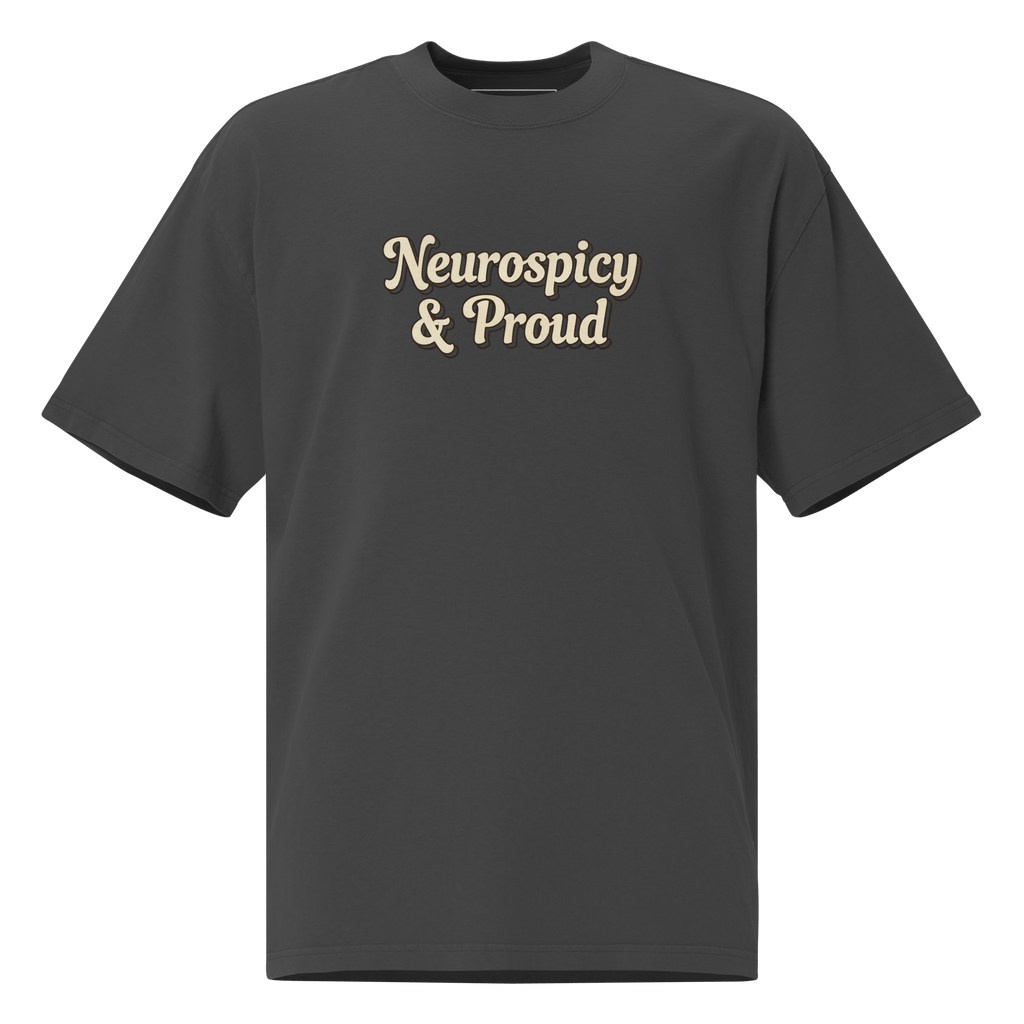 Neurospicy & Proud T-Shirt Charcoal Fade / S
