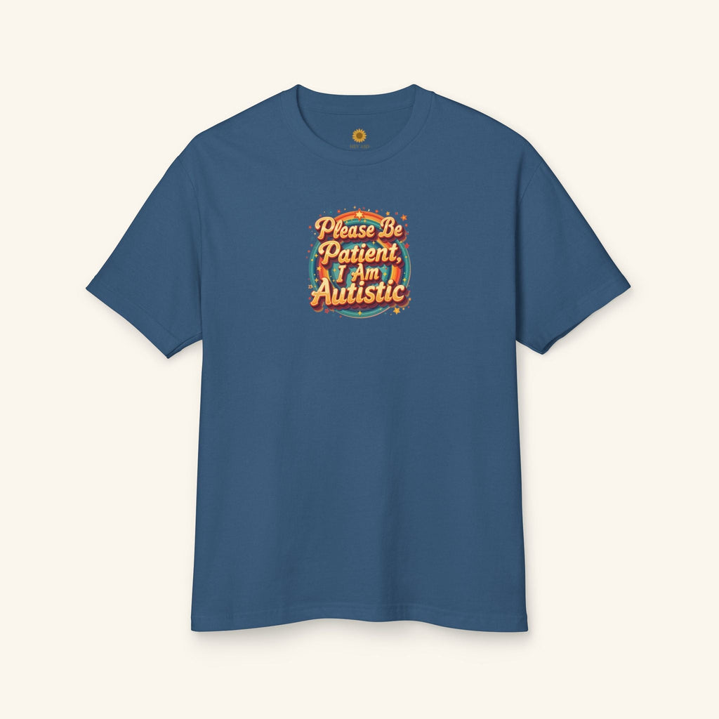 Please Be Patient, I Am Autistic – Vintage Tee Storm Blue / S