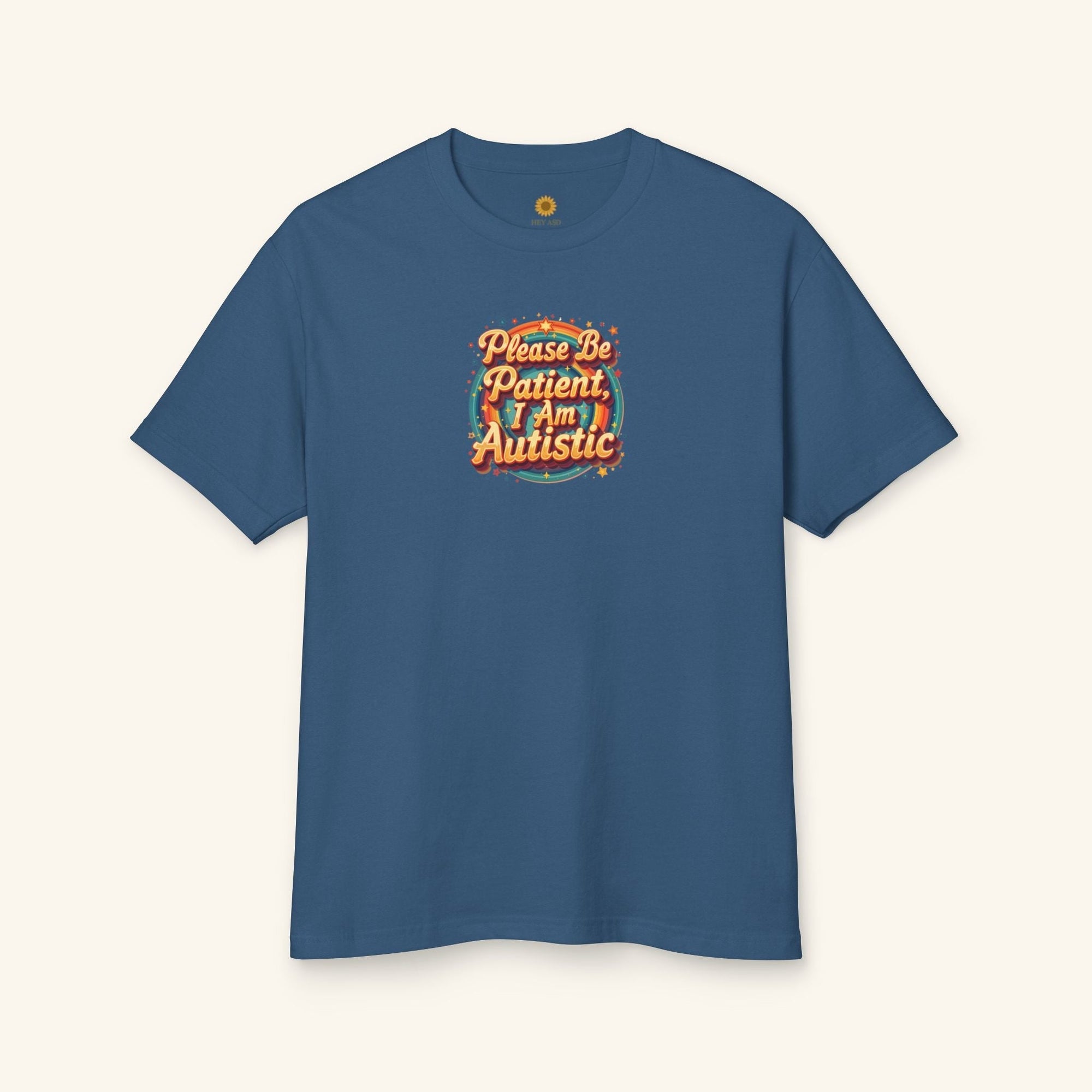 Please Be Patient, I Am Autistic – Vintage Tee Storm Blue / S