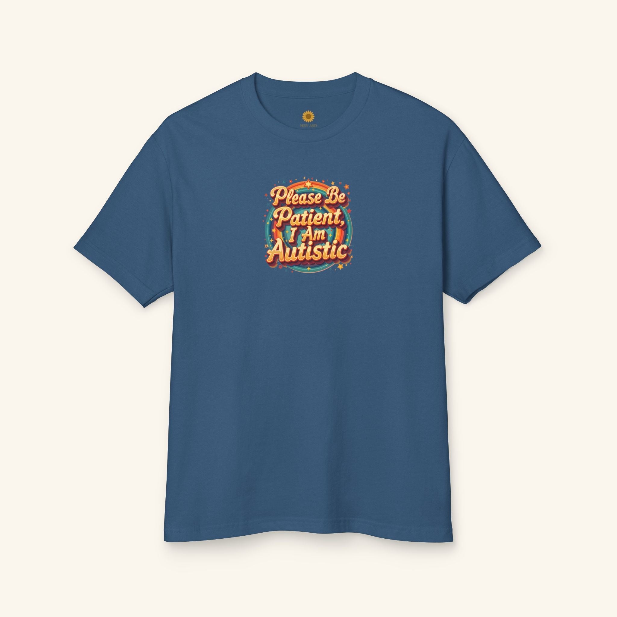 Please Be Patient, I Am Autistic – Vintage Tee Storm Blue / S