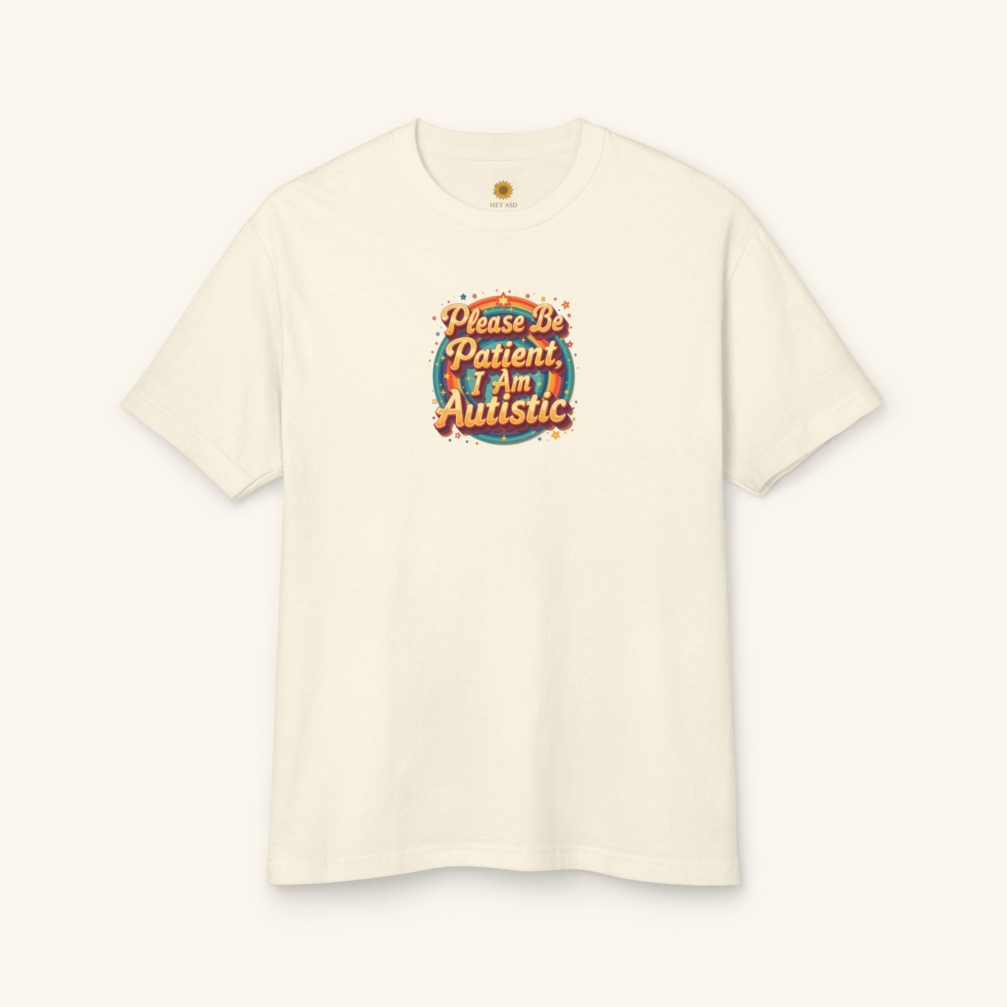 Please Be Patient, I Am Autistic – Vintage Tee Ivory Calm / S