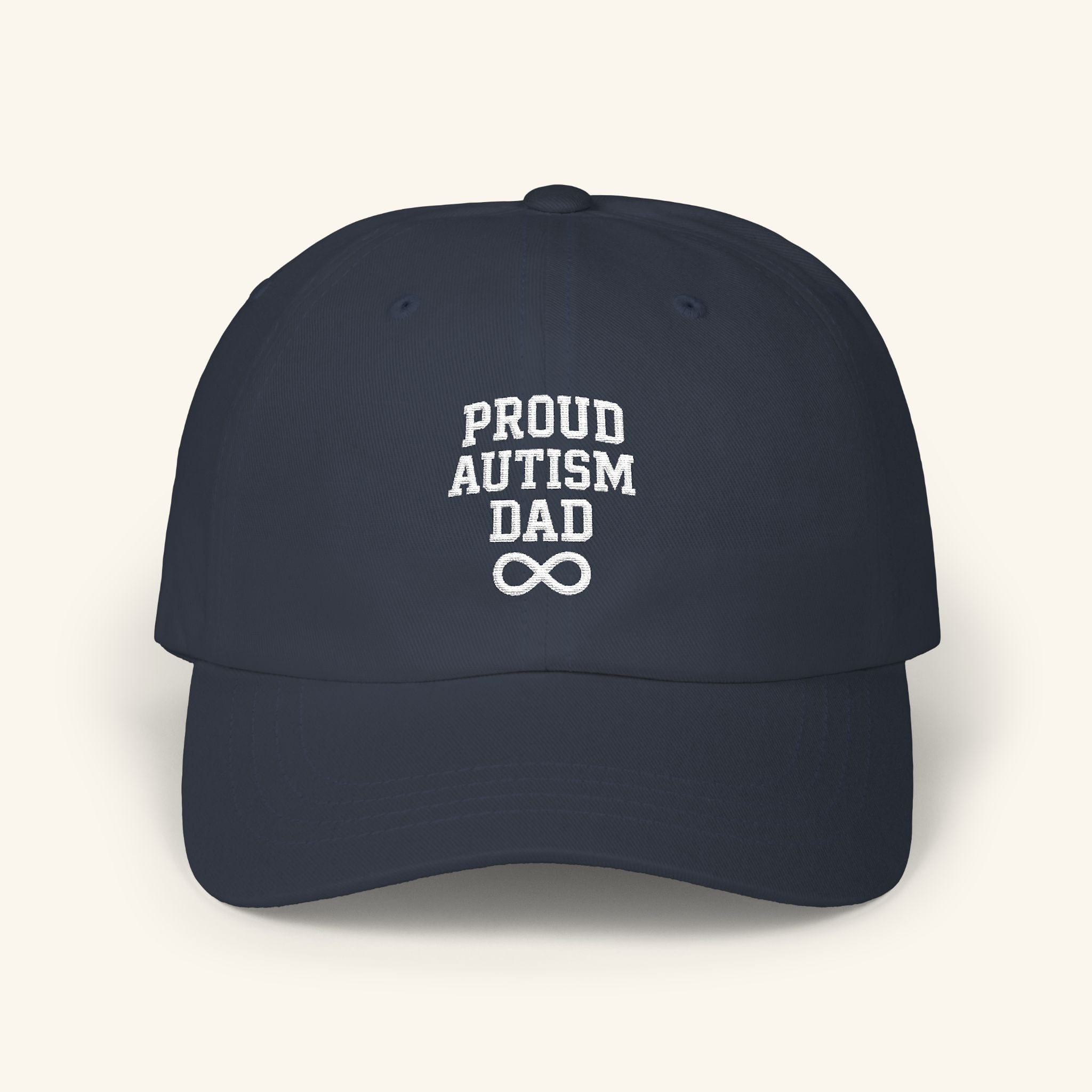 Proud Autism Dad Hat w/ Embroidered Infinity Stillwater Blue / One size