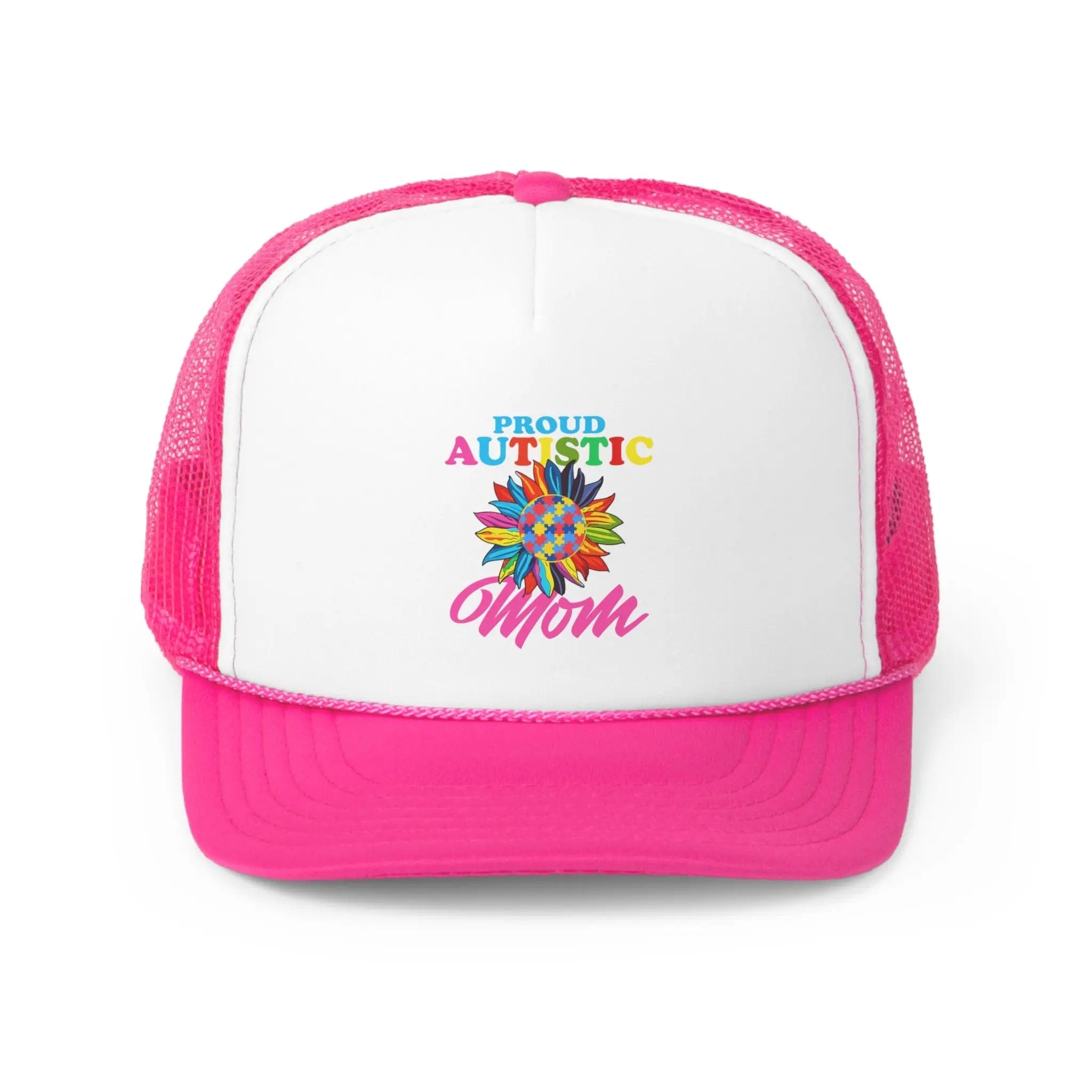 Proud Autistic Mom Hat Pink / One size