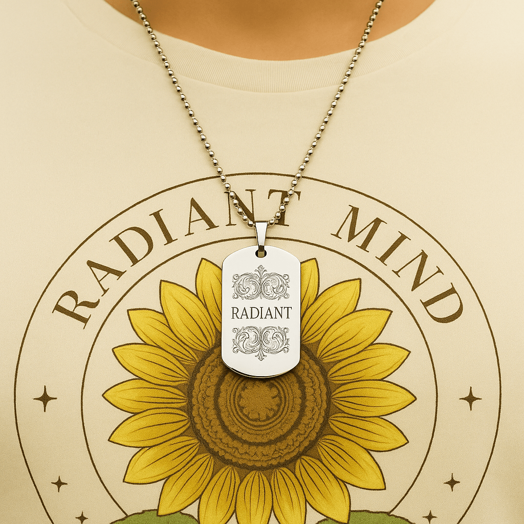 Radiant Tag Necklace - ASD Jewelry (Engraved) - heyasd.com