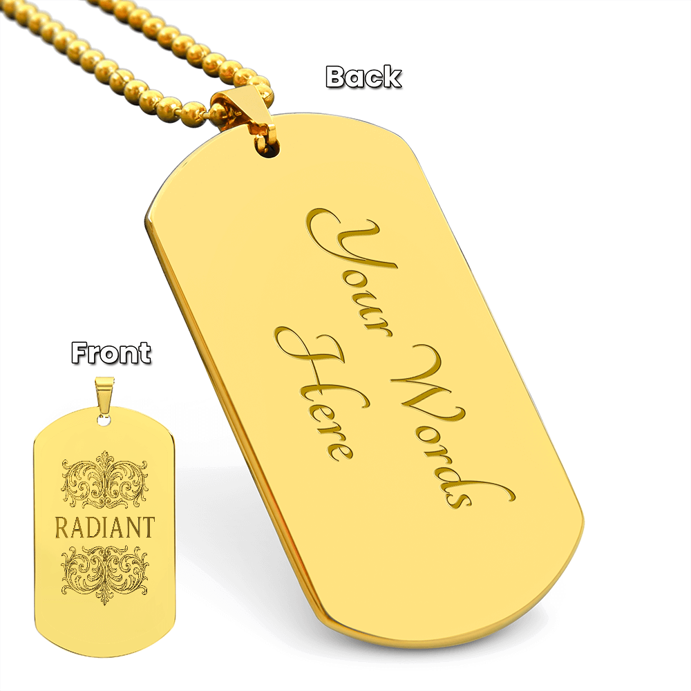 Radiant Tag Necklace - ASD Jewelry (Engraved) - heyasd.com