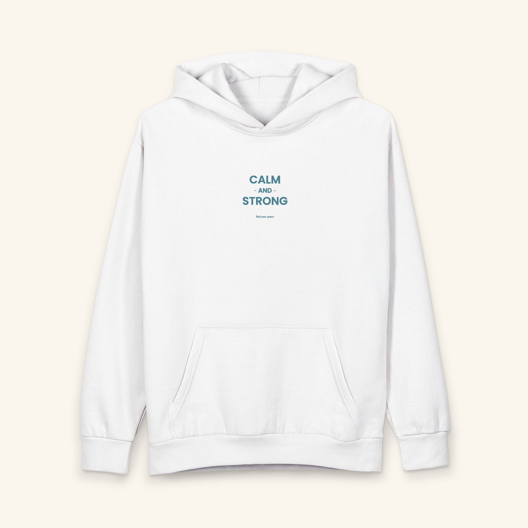 Sensory-Friendly Hoodie for Autistic Adults — "Calm & Strong" Cloud White / XS