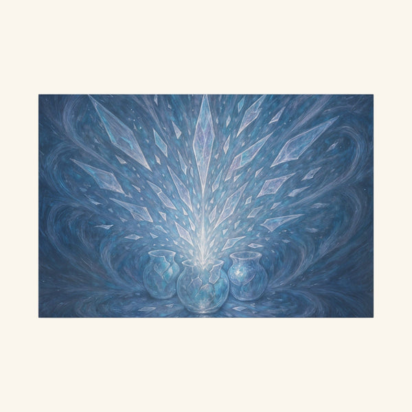 Shattered Vessels, Endless Light — Autistic Artwork 48″ x 32″ (Horizontal) / 1.25"