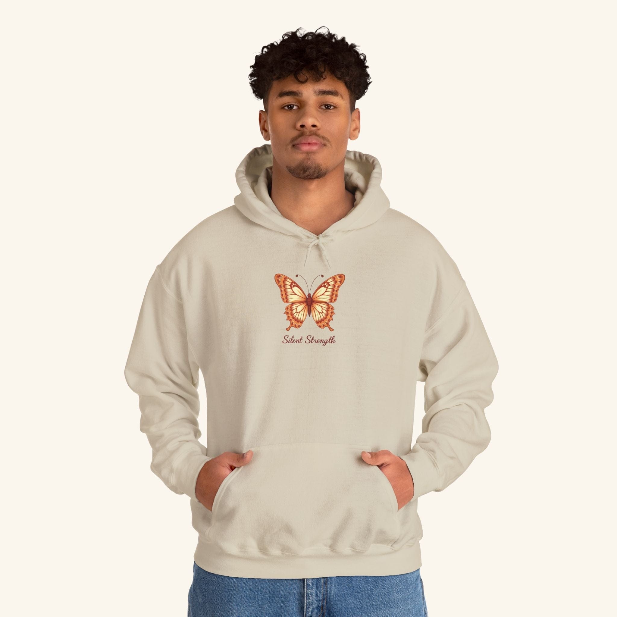 Silent Strength Hoodie Sand / S