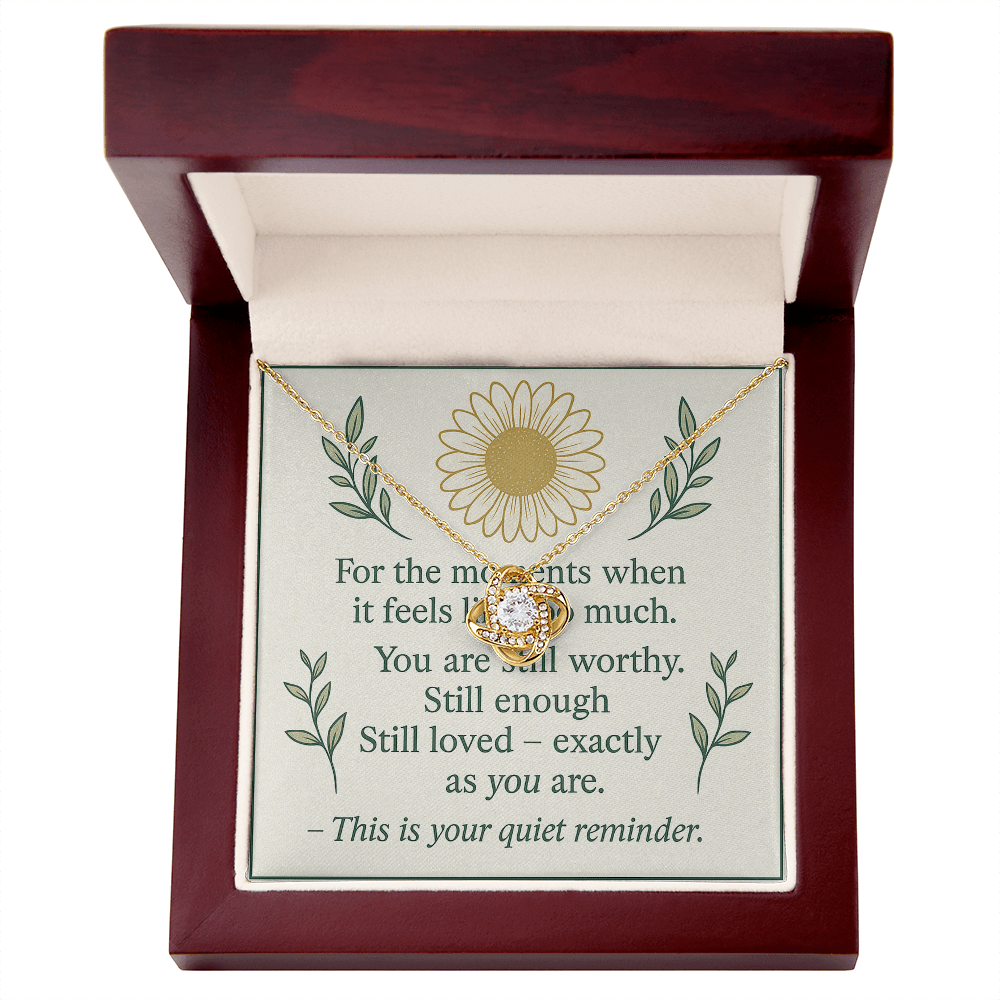 Still Worthy – Autism Calming Necklace 18K Yellow Gold Finish / Luxury Box