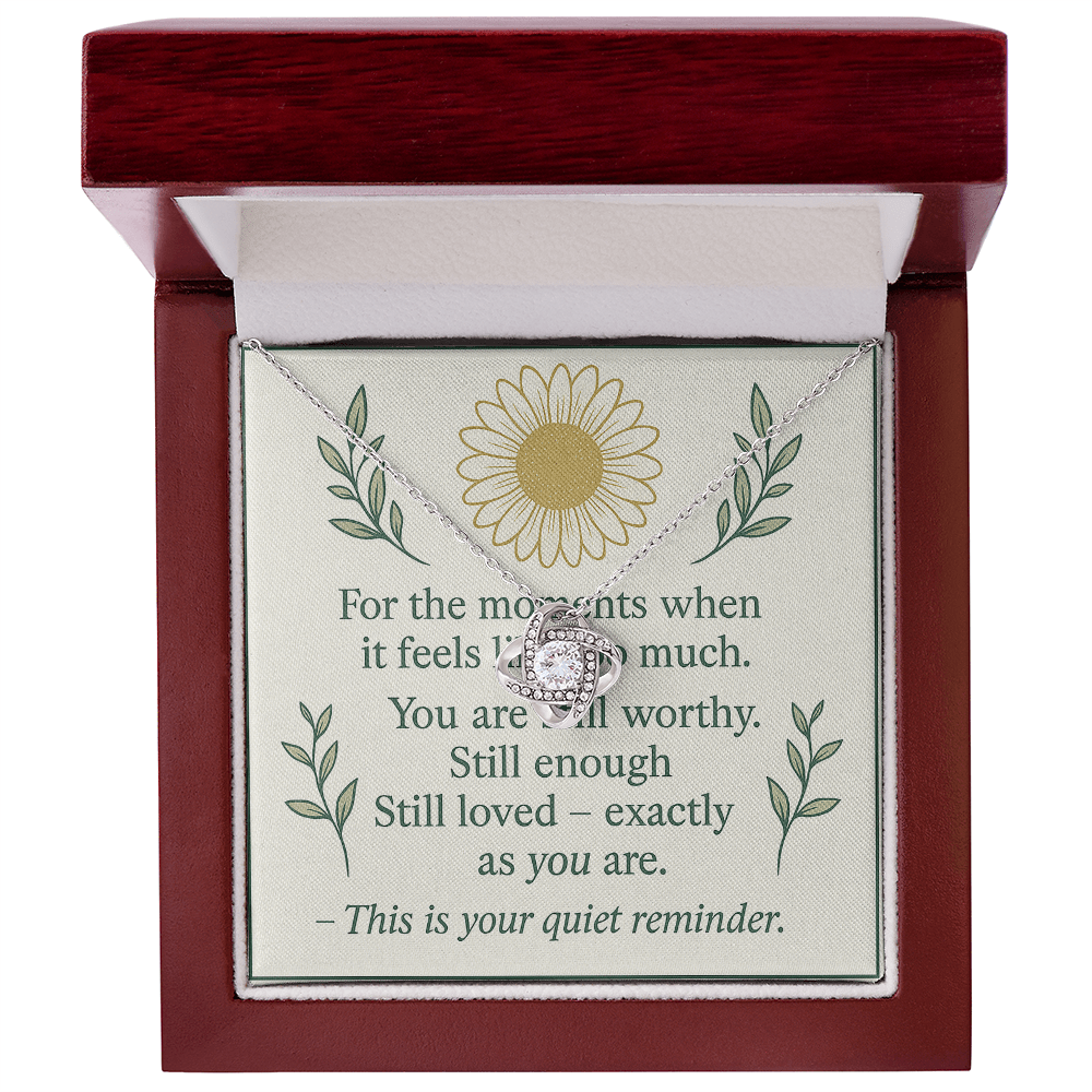 Still Worthy – Autism Calming Necklace 14K White Gold Finish / Luxury Box