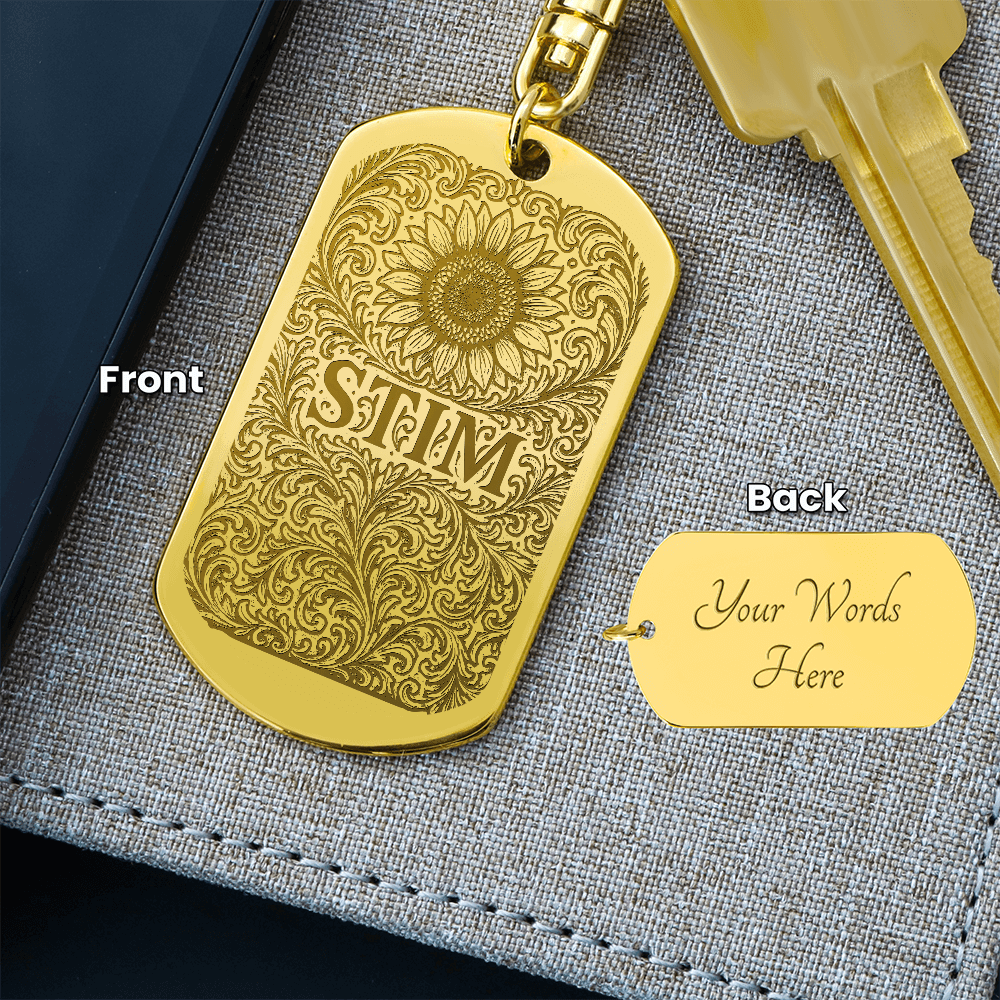 STIM Engraved Tactile Keyring - heyasd.com