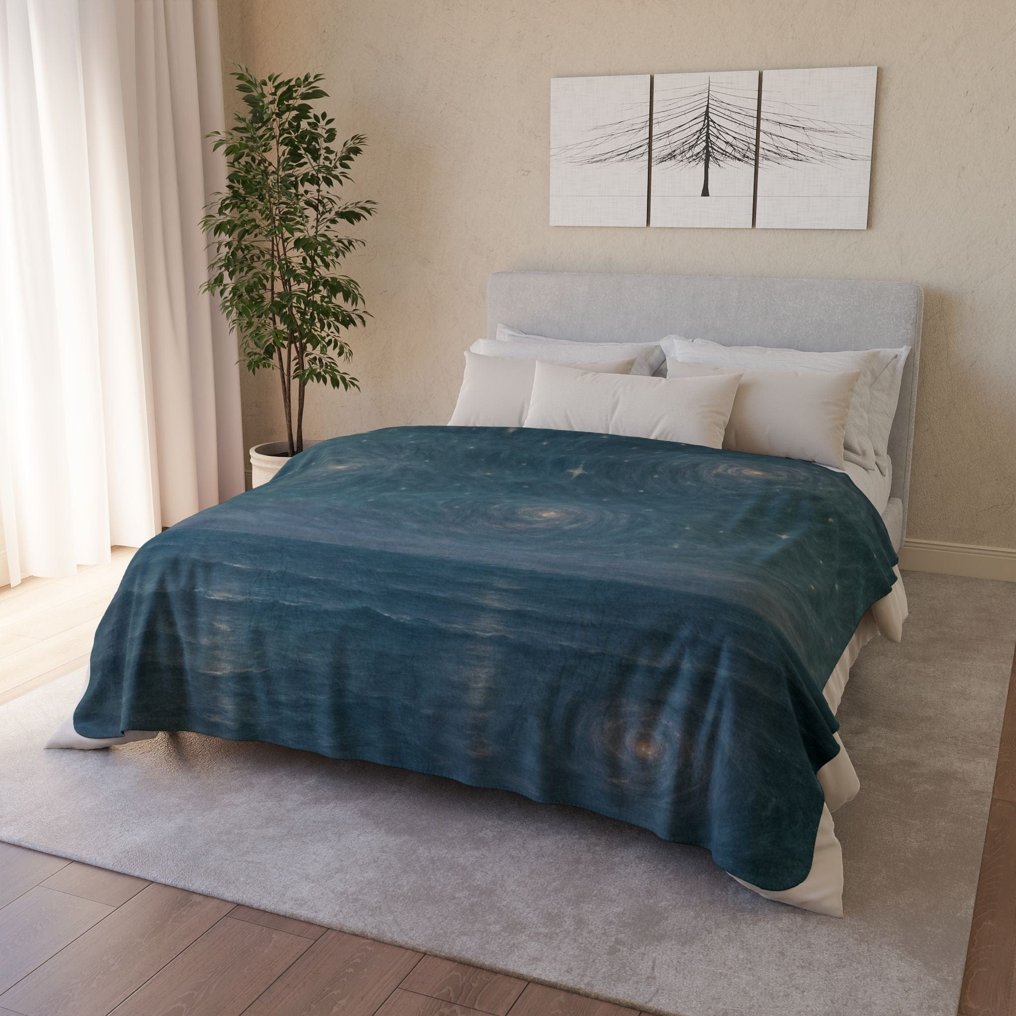 The Autism Sensory Blanket - Celestial Stillness 60" × 80" / Beige